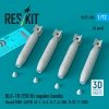 RESKIT RS72-0598 BLU-1B (750lb) napalm bombs finned MXU-469/B (4 pcs) (A-1, A-4, A-7, A-26K, B-57, F-100) (3D Printed) (1/72)